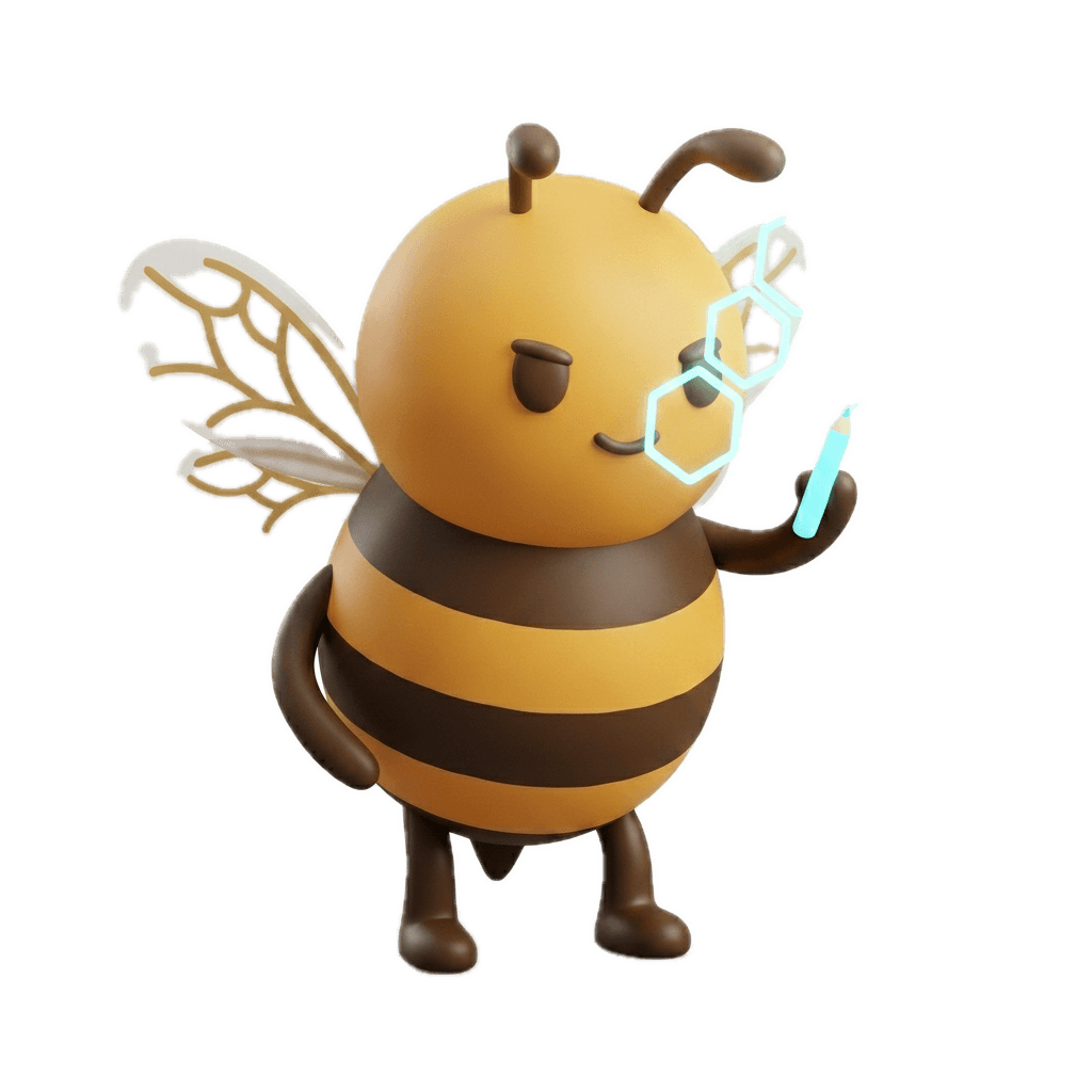 Optimize & Grow bee mascot